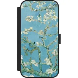 Nivocase Klapphülle für Apple iPhone 15 Pro Max Handyhülle aus Kunst Leder NIVOflip schwarz Kunst Malerei (Apple iPhone 15 Pro Max), Smartphone Hülle, Schwarz