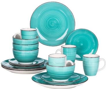 vancasso Bella 16-Piece Stoneware Dinnerware Set for Family Dining Service for 4