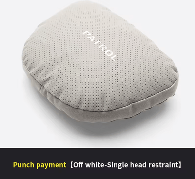 Uplift Curations PatrolComfort 5 Color Car Headrest & Lumbar Pillow Soft Neck & Waist Support Cushion For Nissan Patrol Interior white