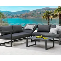 barths »Rhodos« Lounge-Set anthrazit 3-teilig