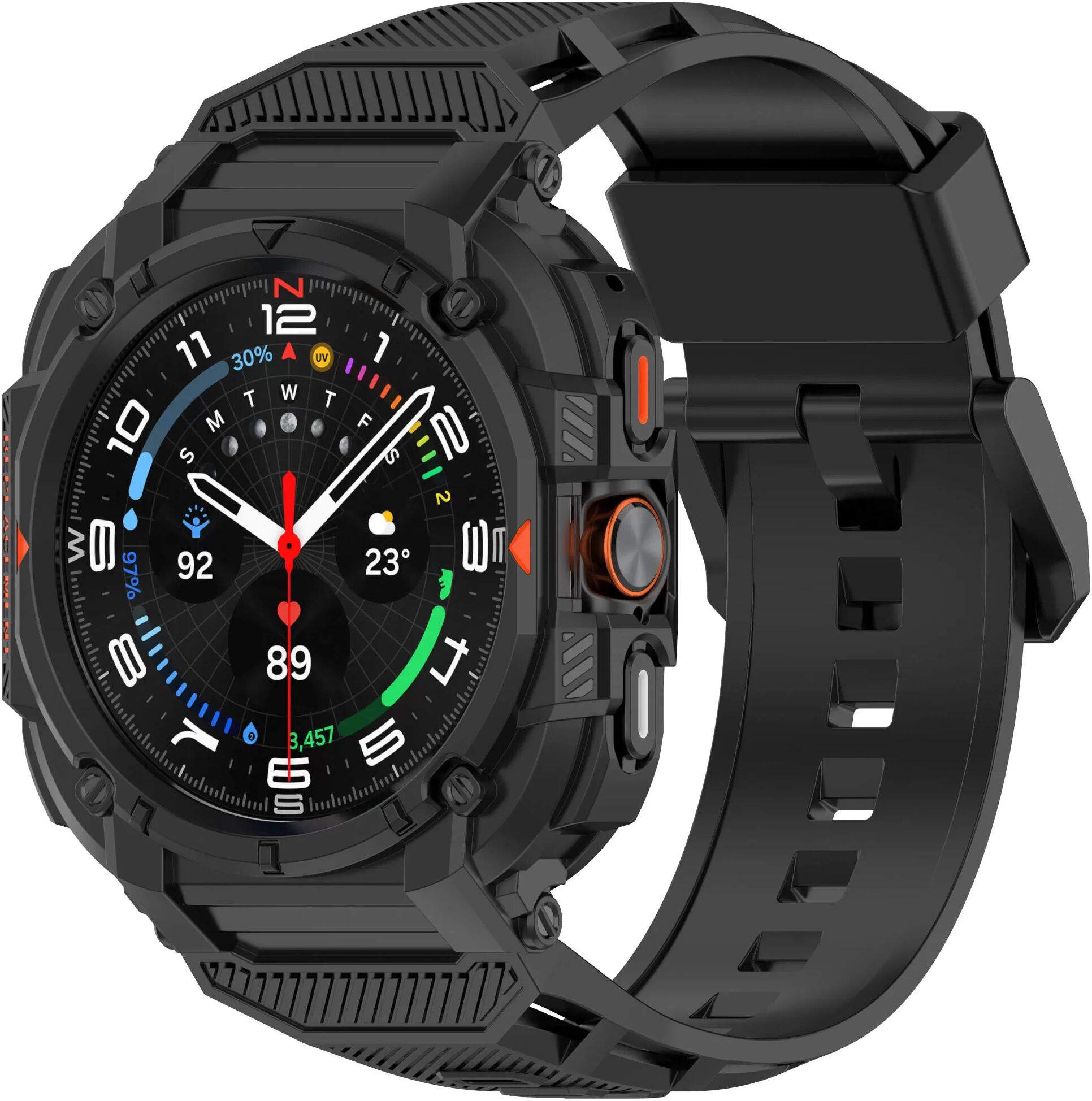 INF Samsung Watch Ultra 47MM integriertes Armband Schwarz