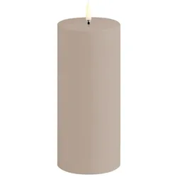 Uyuni Outdoor LED Stumpenkerze 7,8 x 17,8cm sandstone