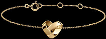 Edenly Origami Herz Armband â€“ 375er Gelbgold (9 Karat)