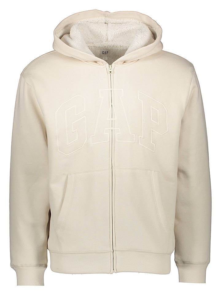 GAP Sweatjacke in Creme - M