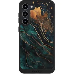 Nivocase Handyhülle für Samsung Galaxy S23+ Hülle NIVOpure Case Schwarz Farbverlauf Gold & Kupfer Utart (Samsung Galaxy S23+), Smartphone Hülle, Gold, Schwarz, Kupfer