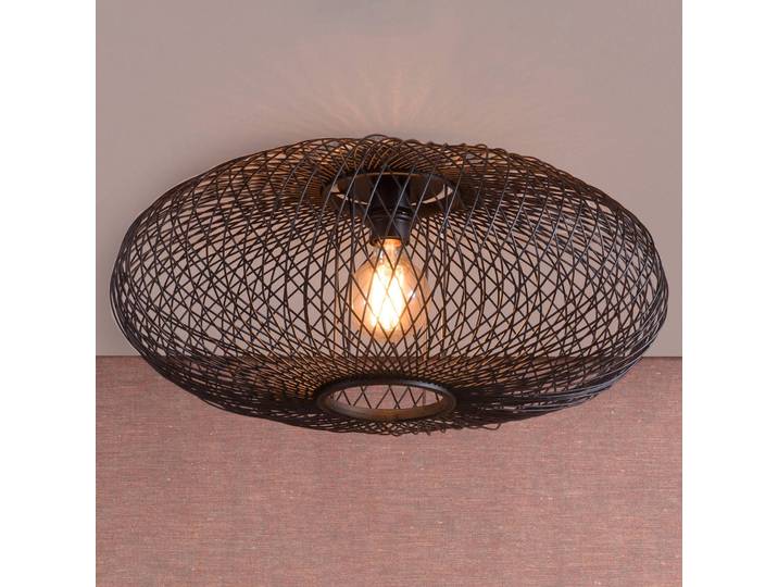 Good & Mojo Deckenlampe Cango, dimmbar, schwarz, für Wohn- / Esszimmer, Bambus, Design, Deckenlampe
