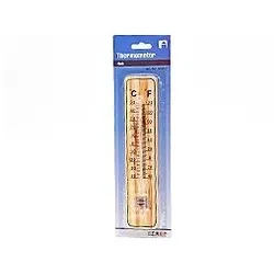 Holz Thermometer Raumklima Innen Außen Temperaturanzeige Wandthermometer Garten
