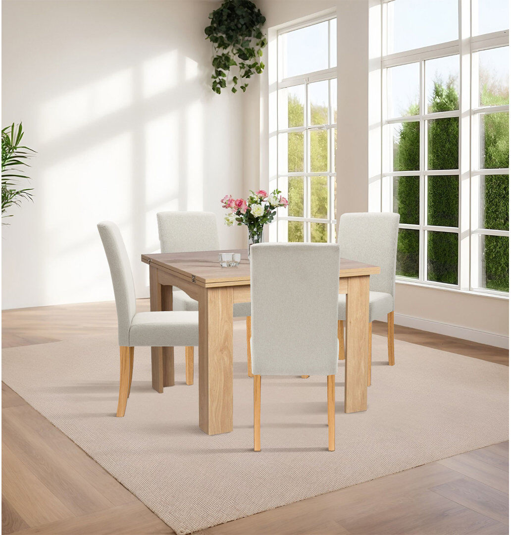 Alpen Home Ludden 4 - Person Dining Set Beige 4