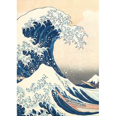 Notizbuch A4 blanko - 100 Seiten Soft Cover - Hokusai: Die große Welle vor Kanagawa, Taschenbuch von Katsushika Hokusai,Notizbuch A4,Notebook A4, Liwi
