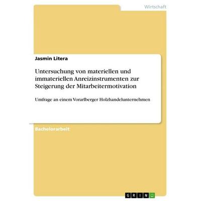 Untersuchung von materiellen und immateriellen Anreizinstrumenten zur Steigerung der Mitarbeitermotivation, Taschenbuch von Jasmin Litera, GRIN,