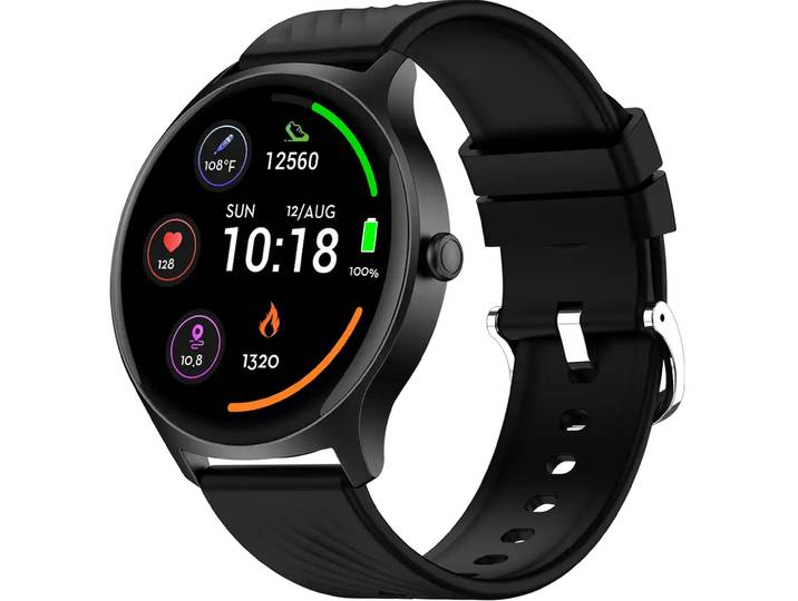 Fitnessuhr mit Sporttracking & Anruffunktion, schwarz