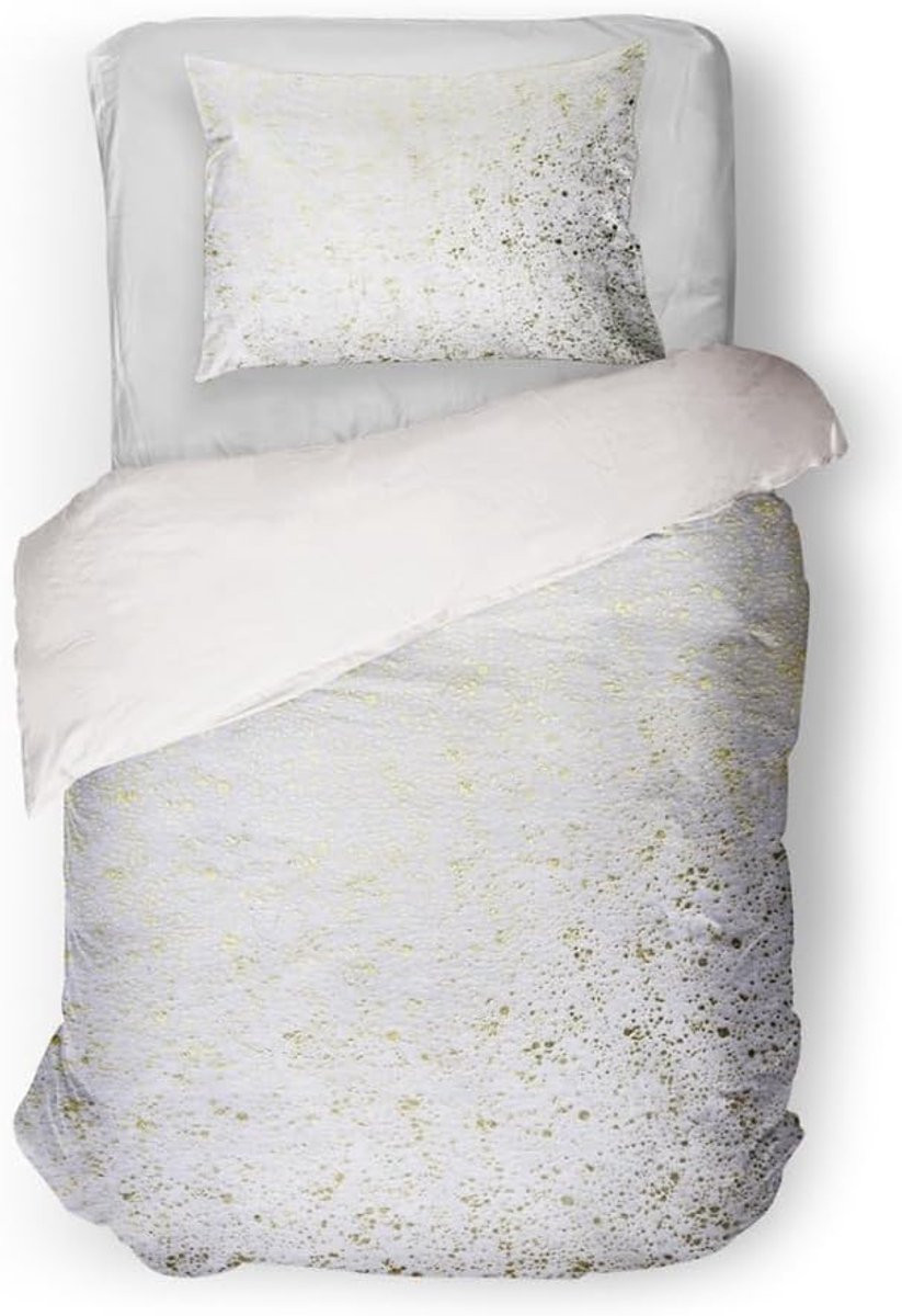 Wit Dekbedovertrek Foil Velvet met Foil Print Detail - 140 x 200 cm