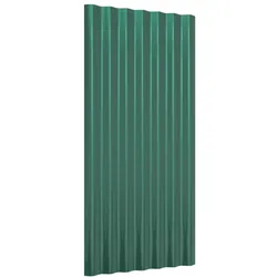 vidaXL Dachpaneele 36 Stk. Pulverbeschichteter Stahl Grün 80x36 cm