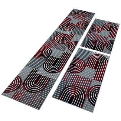 Bettumrandung OTTO HOME "Lyssandra", rot, H:8mm, Obermaterial: 85% Polypropylen, 15% Polyester, Bettumrandungen, 3D-Effekt, softer Kurzflor, pflegeleicht, leichter Glanz, Scandi-Look
