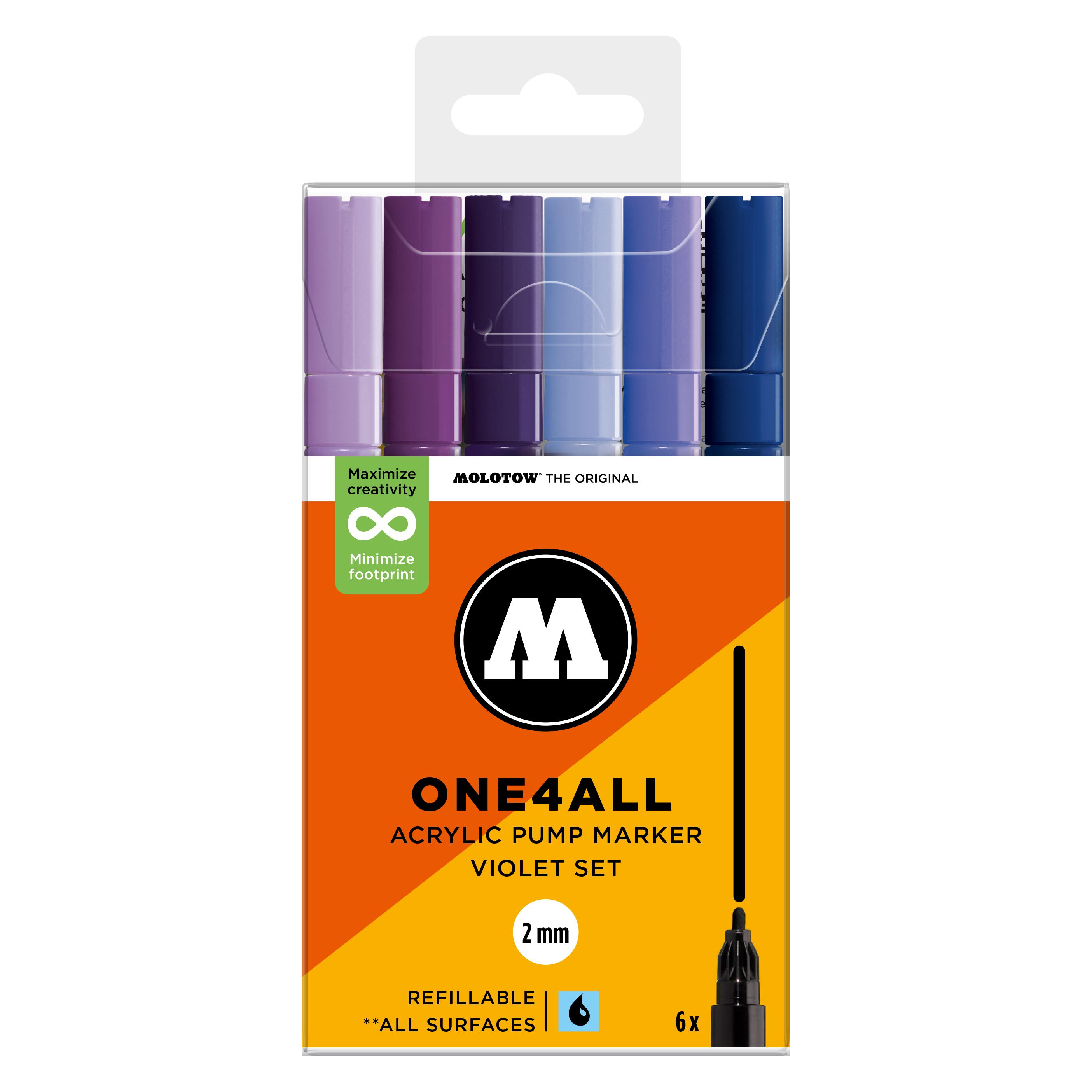 Molotow Acrylmarker One4All 127HS Violet Set (6x) (MO200813)