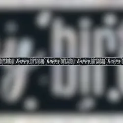 Banner schwarz & silber Happy Birthday