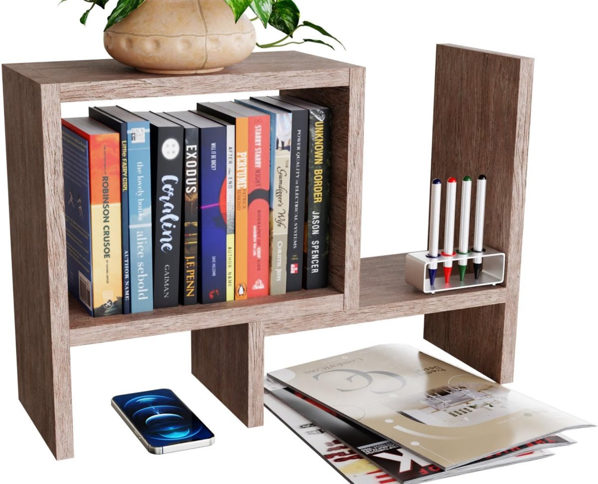Omgoods Verstelbare Boekenplank voor Bureau en Keuken
