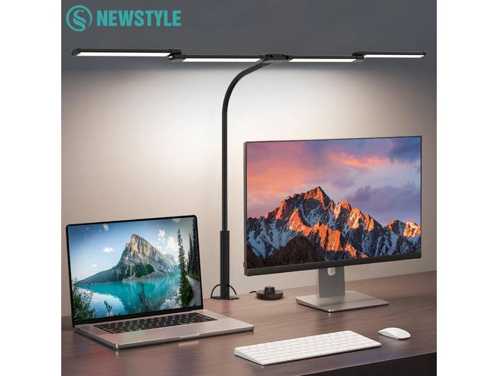 Lampe de bureau LED Ultra lumineuse 24W, gradation continue, Flexible, col de cygne, à clipser, pour bureau, architecte, écran PC