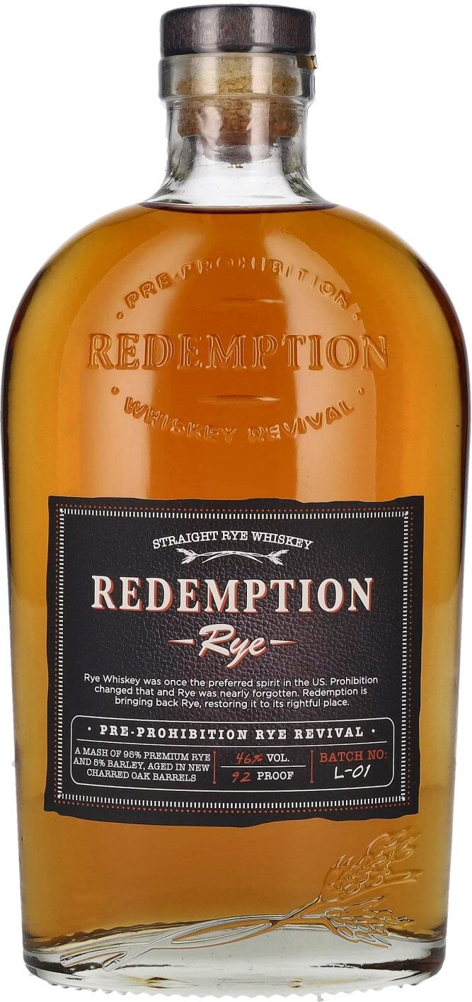 Redemption Whiskey Redemption Rye Pre-Prohibition Rye Revival 46% Vol. 0,7l