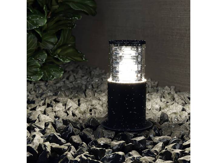 Borne lumineuse Bronx Ø 16cm Noir/Noir