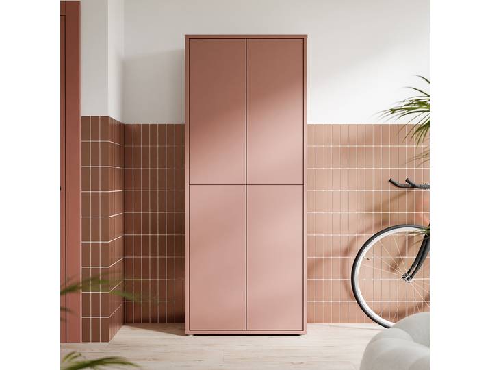Armoire à chaussures 75cm Marron/Rouge/Marron rouille