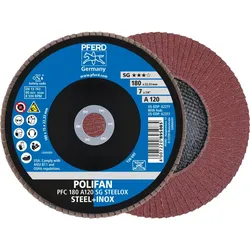 PFERD TOOLS POLIFAN Fächerscheibe PFC konisch SG STEELOX Stahl/Edelstahl - 67712185