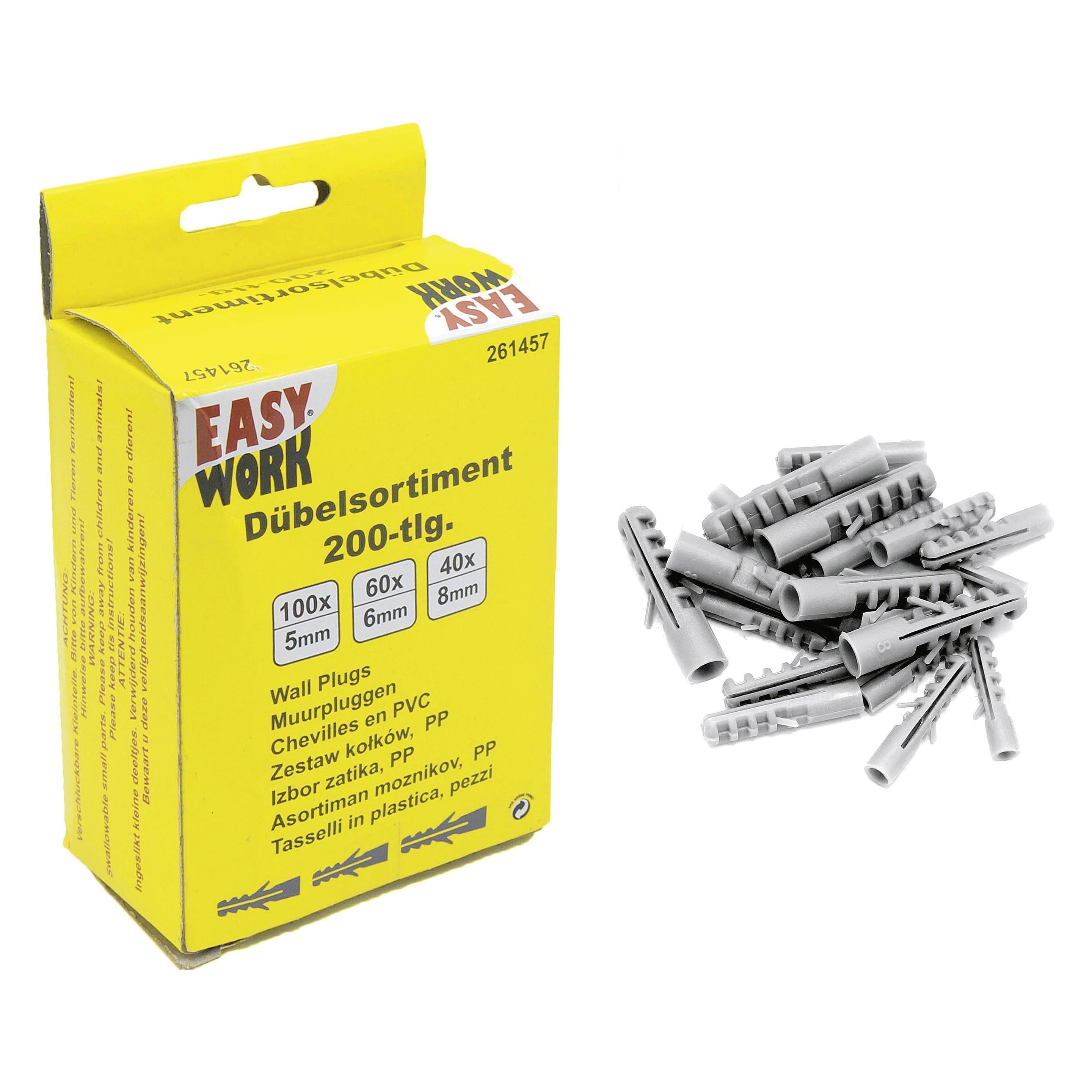 Easy Work Universaldübelsortiment (200 Stk.) (EASY WORK)