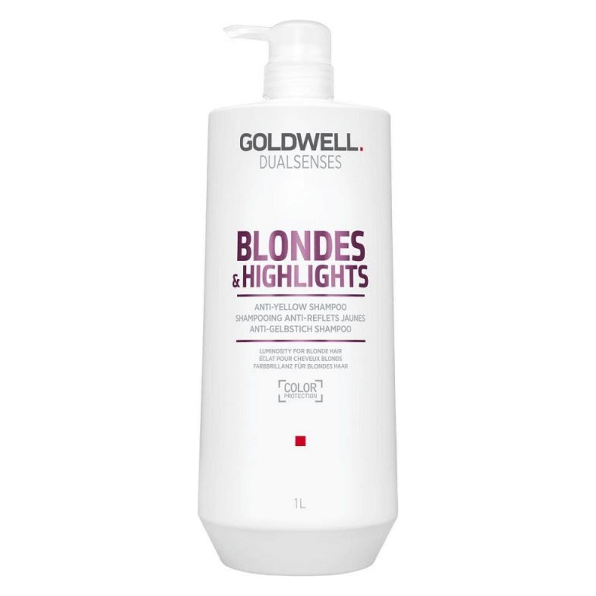 Goldwell Dualsenses Blondes & Highlights Anti-Yellow Shampoo szampon do włosów blond (Flüssiges Shampoo, 1000 ml) (202857)