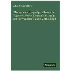 Über neue und ungenügend bekannte Vögel von Neu-Guinea und den Inseln der Geelvinksbai. (Fünfte, Belletristik von Adolf Bernhard Meyer
