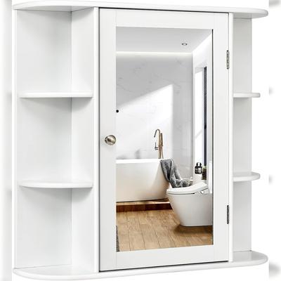 COSTWAY Spiegelschrank Badschrank Hängeschrank Wandschrank Badregal