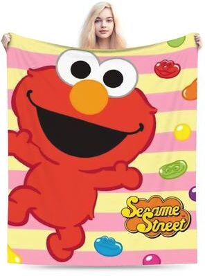 Shop Station Sesame Street Elmo Throw Blanket Soft Flannel Blanket For Kids, Sofa, Bed & Travel a 30x40in