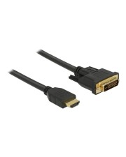 Delock HDMI zu DVI 24+1 Kabel bidirektional 1 m Digital/Daten Digital/Display/Video Video/Analog 1 m (85652)