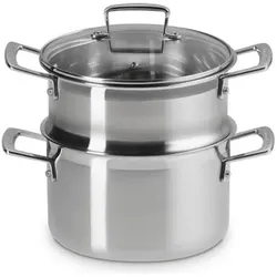 Le Creuset casserole deep 20cm with steam cooking insert, Pfanne + Kochtopf