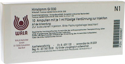 WALA Heilmittel GmbH HIRNSTAMM GL D 30 Ampullen 10X1 ml 03356967