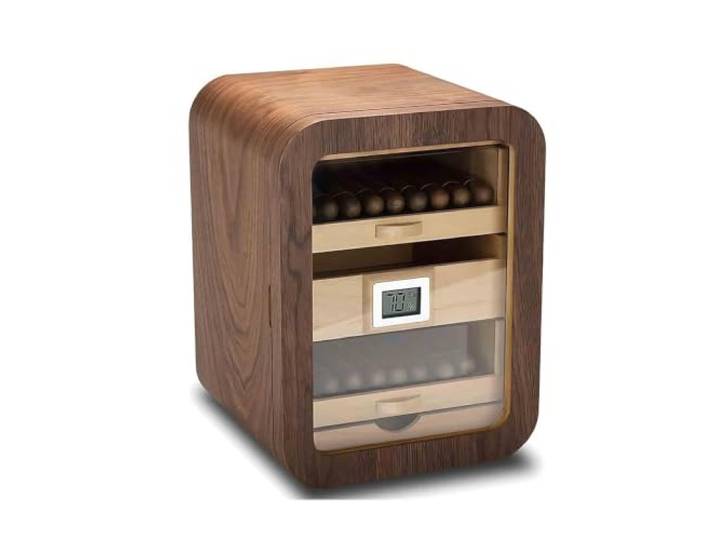 Leilaohu Humidor Mit Hygrometer Und Befeuchter, Zigarrenhumidore, Humidor Aus Zedernholz, Schrank Für 110 Zigarren, Für Zu Hause Und Bars A,Withoutskylight