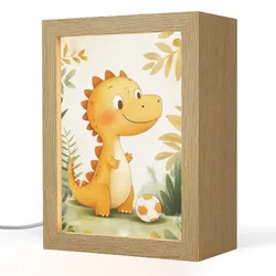 NACHTTISCHLAMPE Dino - Fußball - Orange 15x20 cm