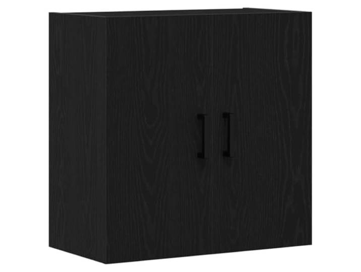 KLGBNCVE Wandmontierter Schrank 60 x 31 x 60 cm Holzwerkstoff Regalbretter, Tür mit Scharnieren, schwarze Stahlgriffe, Wohnzimmer, Home-Office, kleine Räume