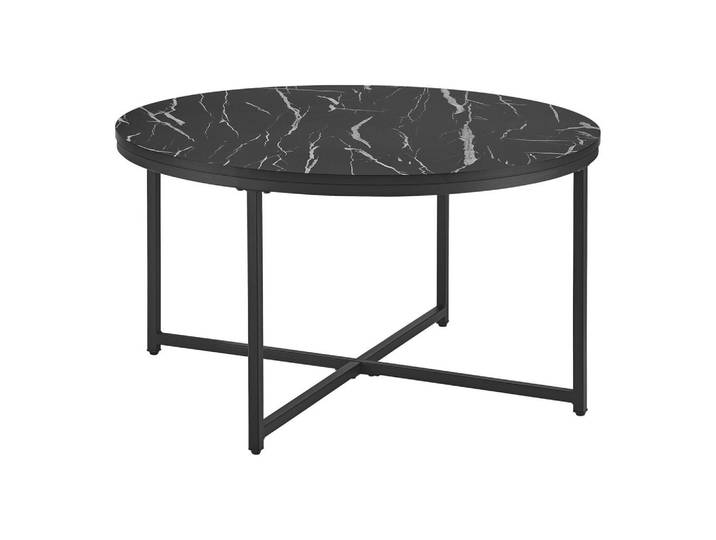[en.casa] Couchtisch Uppvidinge 80/80/45, Schwarz, 80x45x80 cm, Wohnzimmer, Wohnzimmertische, Couchtische