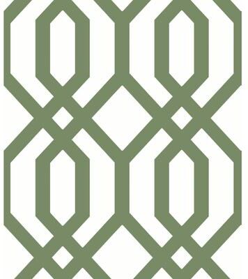 RoomMates Green & White Gazebo Lattice Peel and Stick Wallpaper