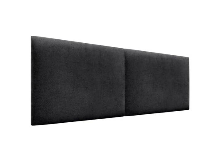 DHOME Gepolstertes Kopfteil Glatt aus Aqualine-Stoff Höhe 70 cm Dicke 4 cm und 8 cm für Wand Akustische Kopfteile Schallabsorbierend Kopfstütze (Stoff Schwarz, 180cm Dual, Dicke 8cm)