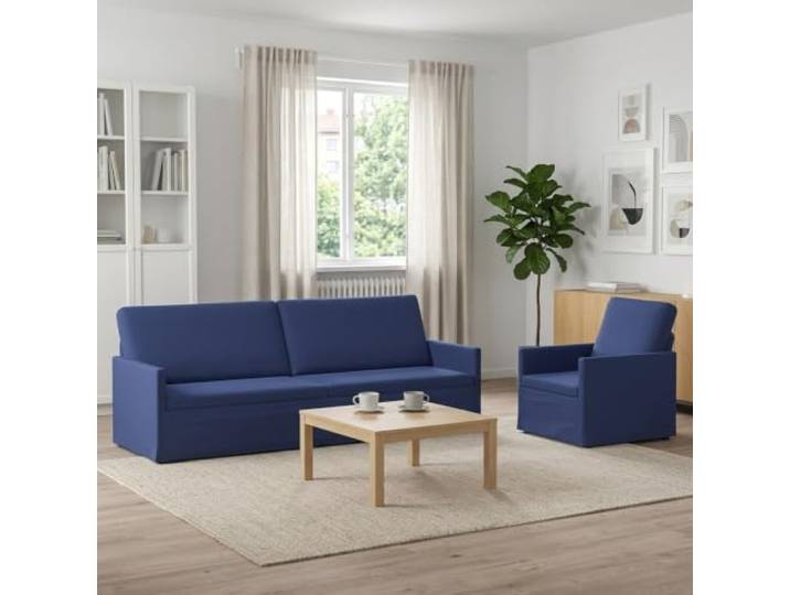 Sofa-Set 2 Pieces Polizeiblau Samt Metallrahmen,Kissenrücken-Design,Schaum-Faserfüllung,Wohnzimmer,Arbeitszimmer,Innenbereich