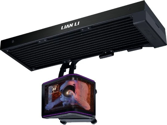 Lian Li HydroShift II OLED Curved 360 Fanless AiO-Wasserkühlung, 360 mm, OLED-Display - schwarz