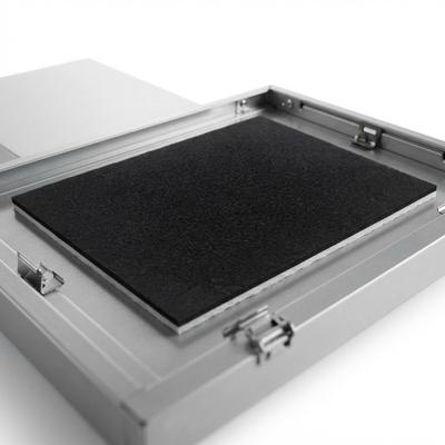 Relaxdays Dunstabzugshaube Filter 4er Set 47x57, Filtervlies universal, Ersatzfilter gegen Geruch, Carbon, schwarz/weiß