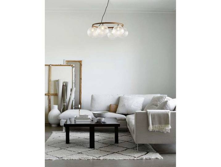 Miira 6 Circular Kronleuchter, Ø 80 cm, bronze/klar - Nuura Miira 3 - Esszimmer - Skandinavisch - Metall - Mit Schirm