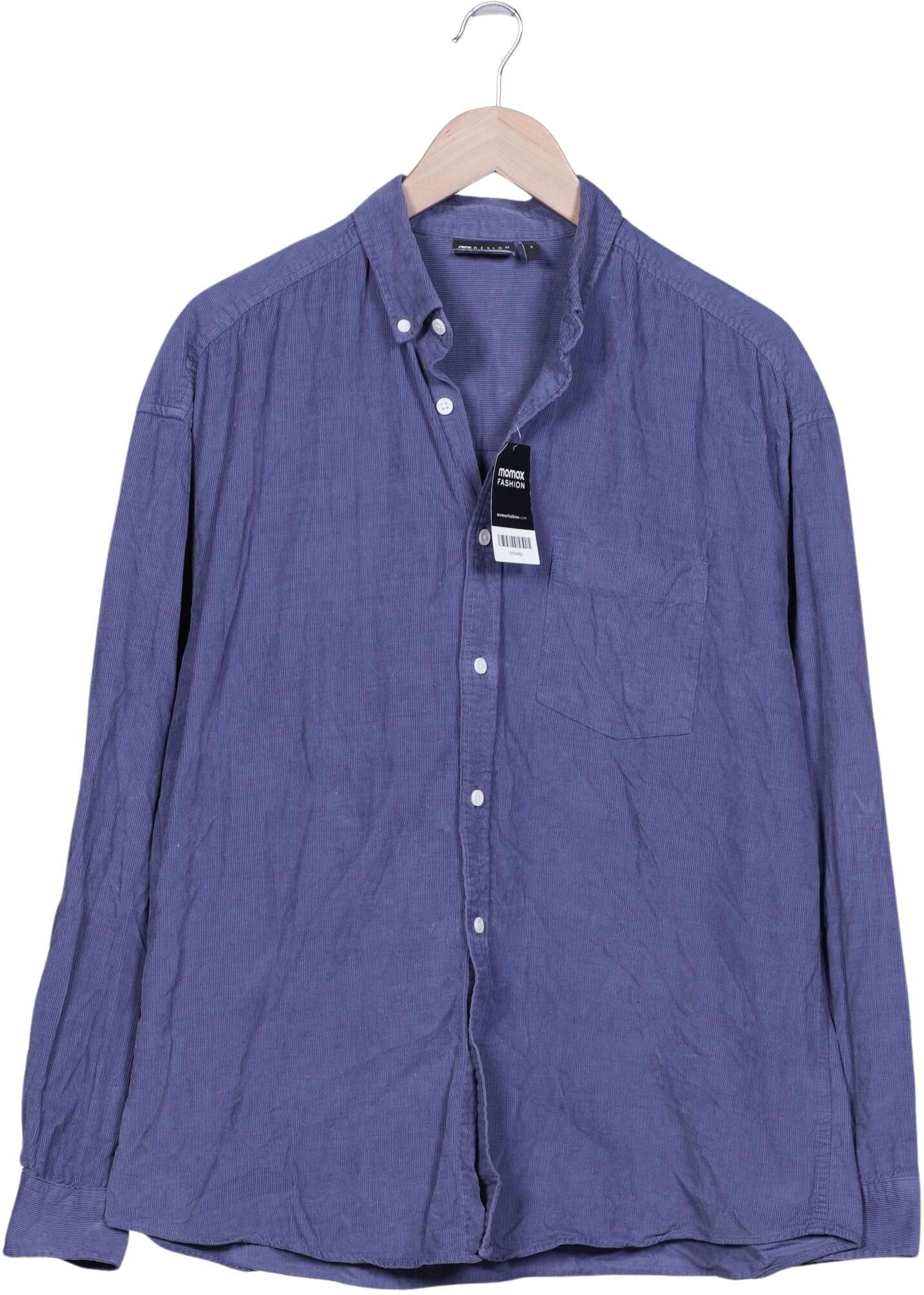 asos Herren Hemd, Blau, Gr. M, Baumwolle - Second Hand