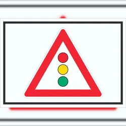 HB-Druck Schild Achtung Ampel Symbol A0 (841x1189mm)