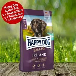 Happy Dog Supreme Sensible Ireland Starter-Set inkl. Futtertonne und Futternapf