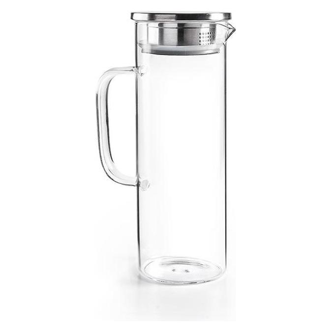 Ibili Karaffe aus Glas 1,1 Liter Hitzebeständig, ideal für heisse und kalte Getränke (1.10 l) (626011)