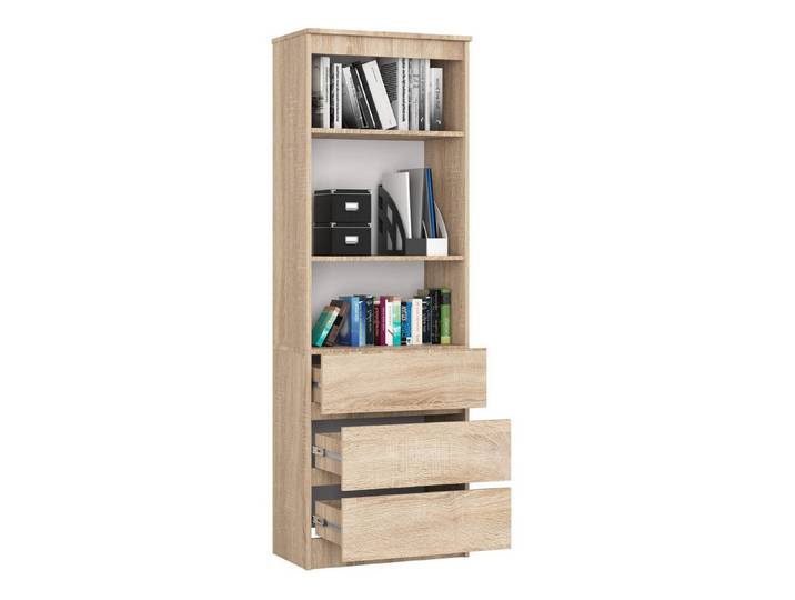 Raumhirsch Furniture Standregal - Viel Stauraum - Regal mit Schubladen, Robustes Möbel für Büro & Zuhause – Maß: 180x60x30 cm