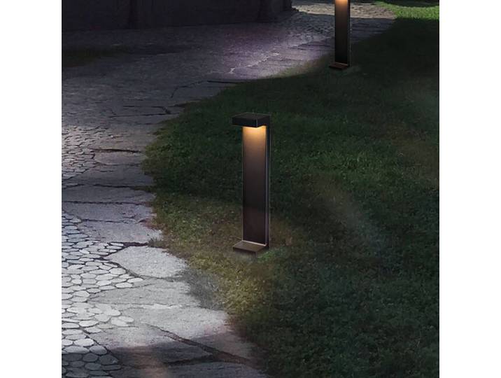 Viokef LED Sockelleuchte Quadro, schwarz, Aluminium, Modern